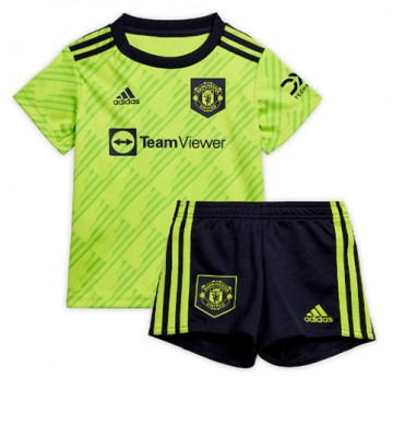 Manchester United babykläder Tredje Tröja barn 2022-23 Korta ärmar (+ Korta byxor)